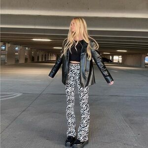 Motel Rocks High Waist Straight Leg Pants Size XXS